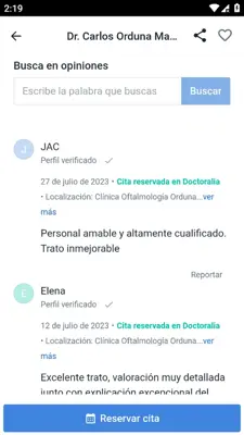 Doctoralia - Encuentra tu médico y reserva cita android App screenshot 3