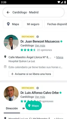 Doctoralia - Encuentra tu médico y reserva cita android App screenshot 6