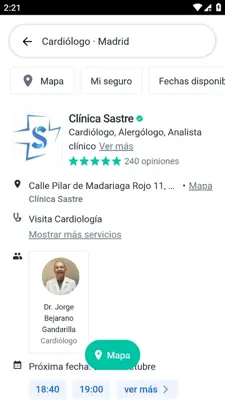 Doctoralia - Encuentra tu médico y reserva cita android App screenshot 8